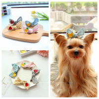 Fruit Bunny Ear Pet Hairpin Pet Dog Comb Hairpin BB Hair Clips Handmade Grooming Hair Accessories 20PCSLOT