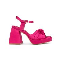 SHU BEDDY WALK 3.5" LADY WITH STRAPS ON PLATFORM - HOT PINK รองเท้าส้นสูง