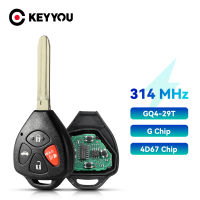 KEYYOU GQ4-29T สมาร์ทกุญแจรถ314เมกะเฮิร์ตซ์สำหรับ Toyota Corolla 2010 2011 2012 2013 Transponder 314เมกะเฮิร์ตซ์4D67 G ชิปตัวเลือก