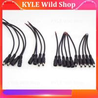 KYLE Wild Shop 2pin DC Male Female wire Power supply Pigtail Cable 12V 5.5x2.1mm Connector adapter plug For LED light strip