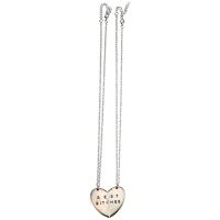 Best Bitches Friends Friendship Necklace Break Love Heart Pendant Necklace Gift