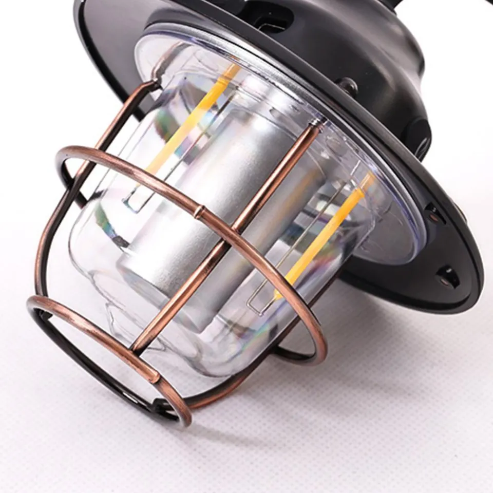 2000mAh Vintage Portable LED Lantern Type-C USB Rechargeable