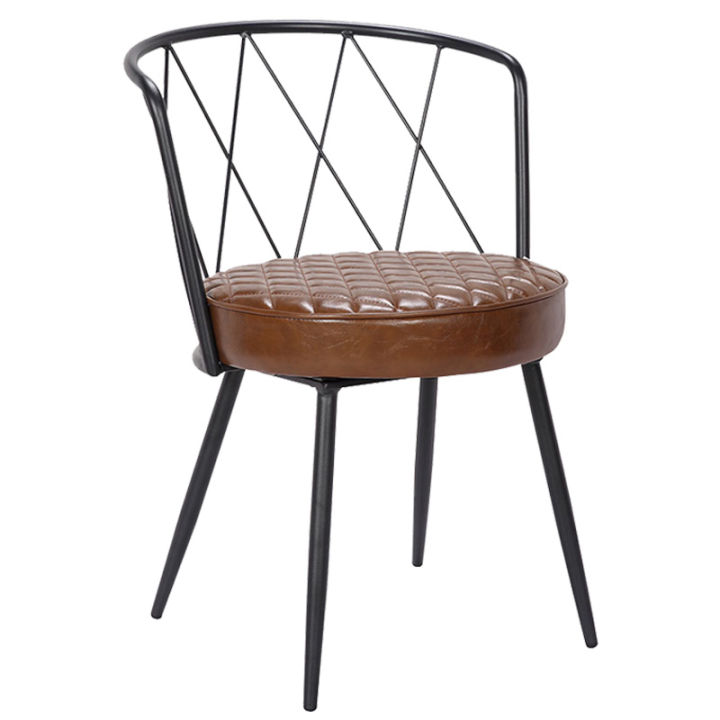 เก้าอี้เหล็ก-เฟอร์อินเทรน-steel-chair-model-met7-brown