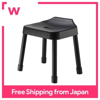 Yamazaki Jitsugyo ติดเก้าอี้อาบน้ำสีดำ SH35ประมาณ W34 X D32 X H39ซม. (ความสูงที่นั่ง: ประมาณ35ซม.) หมอกหมอกระบายอากาศและแห้งง่าย7310