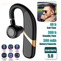 หูฟังแฮนด์ฟรีสำหรับธุรกิจ Bluetooth-V5.0ไร้สายกันน้ำชุดหูฟังพร้อมไมโครโฟนหูฟังกีฬาควบคุมด้วยเสียงสำหรับ iPhone Xiaomi