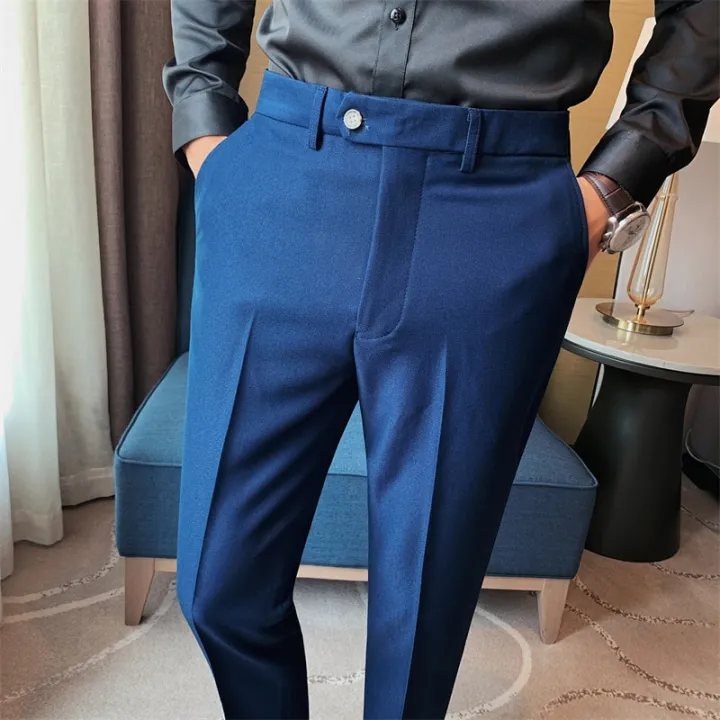 stretch slim fit dress pants