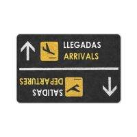 【LZ】 Doormat Arrival Departure Partida Chegada Portuguese SPANISH Language Welcome Mat Door Mat Holiday Rug Home Decor