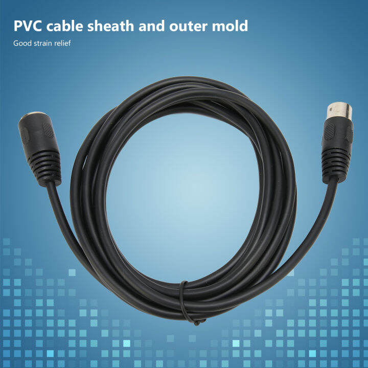 5 Pin MIDI Keyboard Extension Cable PVC 5 Pin MIDI Extension Cord Male To Female for Electronic