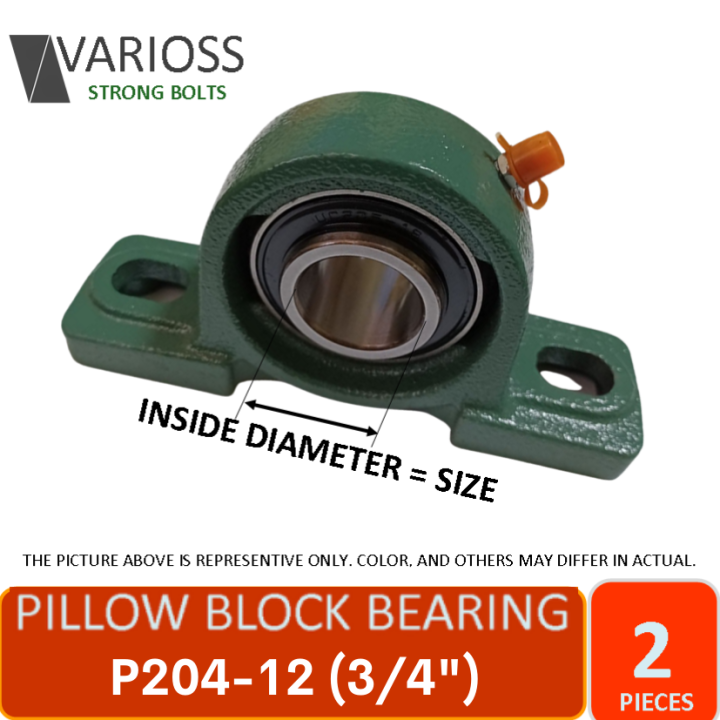 Pillow Block Bearing, Heavy Duty SIZE P20412 ( 3/4" or inch ) VARIOSS