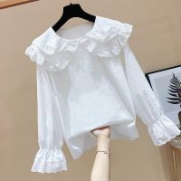 【hot】 Pan Collar Shirt  Top Blouse Blusas Ropa De Mujer