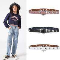 Childrens Belt Ladies Hole Love Buckle Decorative Jeans Kids Trendy Hollow 80-100cm