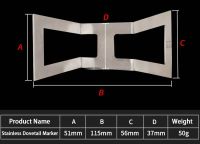 Dovetail ทองแดง Dovetail Marker มือไม้ตัดข้อต่อ Gauge ไฟตามเครื่องหมายขนาด1:5-1:6 1:7-1:8