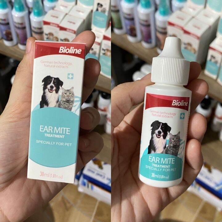 Bioline Earmite treatment 30ml (for dogs and cats) Ear mite drop