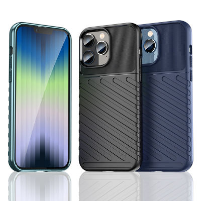 สำหรับเคส iPhone 14 Pro Max,slim iPhone 14 Case Shock-Absorption ยืดหยุ่น TPU Stripe ยาง Anti-Scratch กันกระแทกเคสโทรศัพท์สำหรับ iPhone 14 Plus/ 13 Pro Max/ 21 Pro Max/ 11 Pro Max/se 2022 2020