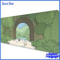 BUCHE สีเขียวอ่อน แผ่นรองเมาส์ บันนี่กระต่าย น่ารักน่ารักๆ แผ่นเขียน แผ่นรองแป้นพิมพ์คอมพิวเตอร์ กันลื่น แผ่นรองโต๊ะ ออฟฟิศสำหรับทำงาน