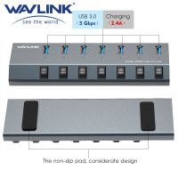 Wavlink USB Hub 3.0 High Speed 4/7 Ports Micro USB 3.0 Hub Splitter On/Off Switch With Power Adapter for MacBook Pro Laptop PC