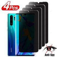 4Pcs Anti-spy Screen Protector For Huawei P30 lite P40 P20 Pro Mate 20 40 lite P smart 2019 Nova 8i 8 SE Privacy Tempered Glass