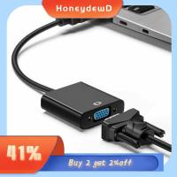 HONEYDEWD PC DVD ดิจิทัลเป็นอนาล็อก จอภาพทีวี อะแดปเตอร์แปลง HDMI เป็น VGA หน้าจอแสดงผล อินพุต HDMI เป็นเอาต์พุต VGA HDMI ชายเป็น VGA หญิง