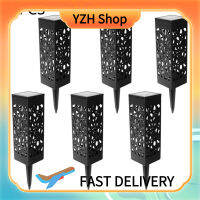 YZH Shop ตกแต่งคริสต์มาสฮัลโลวีนไฟนำทางพลังงานแสงอาทิตย์สำหรับไฟในสวน Led กลางแจ้ง6ชิ้นสำหรับลานระเบียงในสวนลานบ้าน