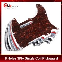 10ชิ้น TL Pickguard แผ่นรูขดลวดเดี่ยว3ชั้น8รูสกรูสำหรับสไตล์ TL กีต้าร์ไฟฟ้าหลายสี