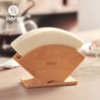 Hero Hand Drip Coffee Filter Paper Holder V60 Cone Universal Wood Coffee Filter Paper Storage Rack Box Brewed Barista Tools