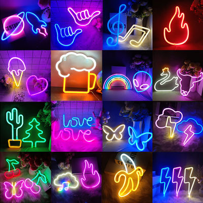Wholesale LED Neon Night Light Sign for Kids Room Children Bedroom Party Wedding Decoration Wall Art Sign Neon Lamp Xmas Gift