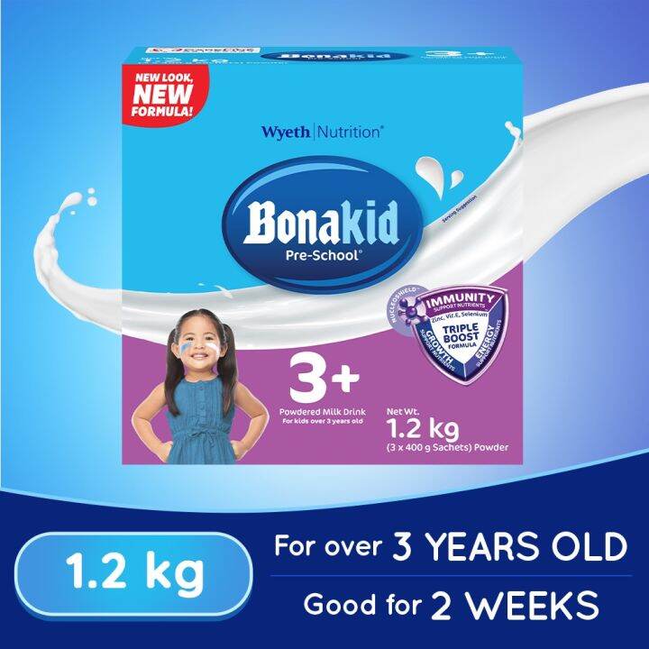 BONAKID PRESCHOOL 3 PLUS Stage 4 Powdered Milk Drink for Children 3 to ...