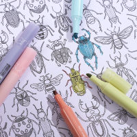 6PcsSet Multicolor Soft Nib Highlighter Large Capacity Ink Journal Scrapbooking Painting Marker Pen Stationery Supplies Kawaii