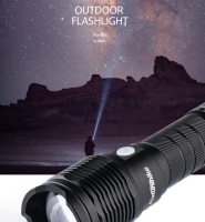 SUPER ไฟฉาย ไฟฉายเดินป่า ไฟฉายกันน้ำ Waterproof Rechargeable USB Charging Zoom LED Torch Light (มีสินค้าพร้อมส่ง)