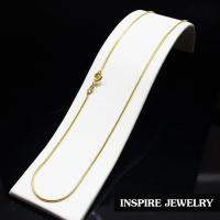 Inspire Jewelry สร้อยคอลายกระดูกงูกลม ทอง 18K ยิงเลเซอร์เข้าตัวเรือน ยาว 24นิ้ว ตะขอสปิงกลม งานแบบร้านทอง  งานดี  ปราณีต พร้อมถุงกำมะหยี่