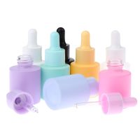 20ml Macaron Color Dropper Bottle Colored Glass Essential Oil Refilable Bottle Essence Liquid Sub-bottling Glass Dropper Pipette