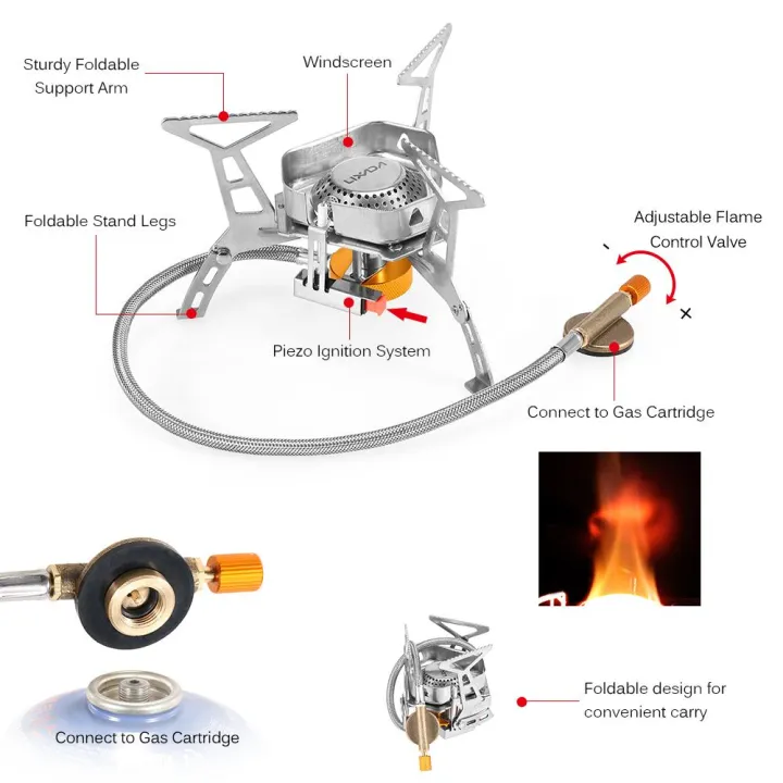 lixada-พับ-windproof-เตาแก๊สตั้งแคมป์แบบพกพากลางแจ้งทำอาหารพับ-piezo-จุดระเบิดเตาแก๊สพร้อมกล่อง