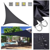 Black oxford right triangle visor sun shade sail pool cover sunscreen awnings outdoor waterproof sail cloth gazebo canopy 420D