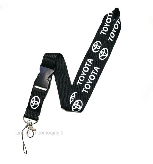 toyota-lanyard-ห่วงเล็ก-สายคล้องคอ-คล้องบัตร-toyota-สายหนา-2-5-ซม-สกรีนคมชัดไม่ลอก