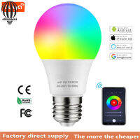 ร้าน YZH Wifi Rgb หลอดไฟอัจฉริยะสีสันสดใสแอป9W ควบคุมด้วยเสียงเวลาเปลี่ยนสีซุปเปอร์ไฟส่องสว่างเข้ากันได้กับ Alexa Google Assistant