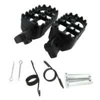 2PCS Foot Pegs Footrests L &amp; R for Yamaha PW 50 80 TW200 PW50 PW80 50 70 110 125cc Motocross Dirt Bike  Black Pedals