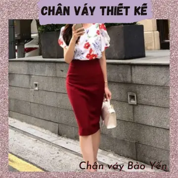 Diện chân váy bút chì màu đỏ đô đẹp bắt mắt tới công sở  Thời trang  Việt  Giải Trí