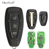 【▼Hot Sales▼】 qiukekang81481 Okeytech Kunci Remote Mobil อัจฉริยะ433Mhz 3ปุ่มสำหรับฟอร์ดโฟกัส Fiesta Mondeo C-Max Kuga 2011 2012 Kr55 Wk48801