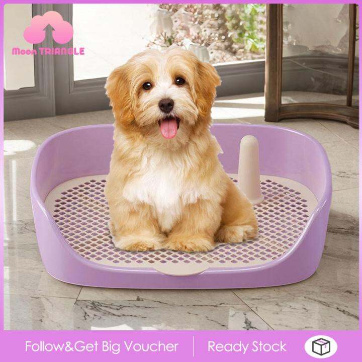 Moon TRIANGLE Pets Litter Box Litter Pans Easy Clean Loo Dogs Toilet