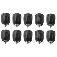 10 Pcs 3/8In Keyless Drill Chuck, Air/Electric/Cordless 1/32-3/8In 24 UNF 0.8-10Mm Quick, Drill Bit Screwdriver Adapter