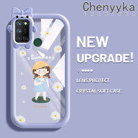 เคส Chenyyka สำหรับ Realme 7i C17 8 Pro 5 5i 5S 6i Narzo เคส20a 10a การ์ตูนเด็กผู้หญิงในฤดูร้อนที่น่ารักกันกระแทกหลากสีเคสโทรศัพท์โปร่งใสเลนส์กล้องถ่ายรูปมอนสเตอร์ตัวเล็กที่สร้างสรรค์เคสซิลิโคนนิ่มน่ารัก