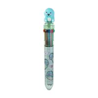 ปากกาหลากสี10สีมัลติฟังก์ชันทนทานแบบแห้งเร็วเครื่องเขียนนักเรียนปากกาบอลพอยท์สัตว์ปากกาปากกาเขียน