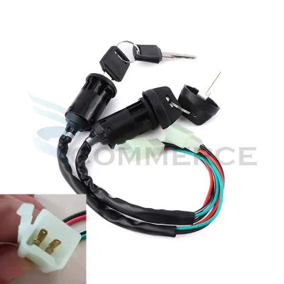 4 Wires With 2 Key Ignition Switch For Super Pocket Dirt Bike ATV Go kart Scooter Karting Parts