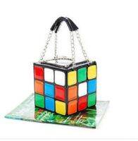 Super Meng new handbags fun colorful personality cube package