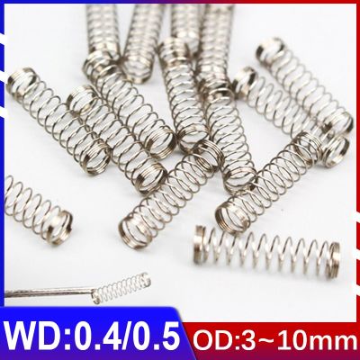 0.4mm/0.5mm Wire Diameter Small Compression Spring Buffer Return Short Spring Release Pressure Spring Y-type 304 Stainless Steel Electrical Connectors
