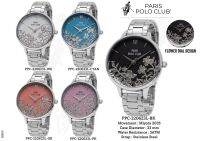 Paris Polo Club นาฬิกาข้อมือผู้หญิง สายสแตนเลส รุ่น PPC-220623L,PPC-220623L-WE,PPC-220623L-CYAN,PPC-220623L-OR,PPC-220623L-PK,PPC-220623L-BK