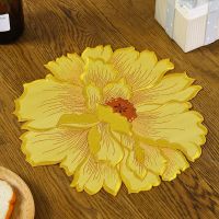 【CC】☒  2023 New Super Flowers Embroidery Placemat Cup Mug Pan Coaster Dining Table Doily Wedding Drink