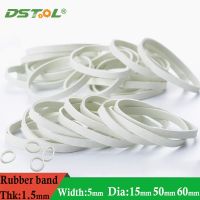 ♝ 50Pcs High Quality White Rubber Elastic Bands Stretchable Sturdy Rubber Rings Diameter 15mm 50mm 60mm Width 5mm Thk 1.5mm