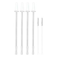 Water Bottle Straw Replacement Straws For Water Bottles Reusable Straws For 1/Half Gallon Water Bottle With 2 Cleaning Brushes 4 Cuttable Straws heathly