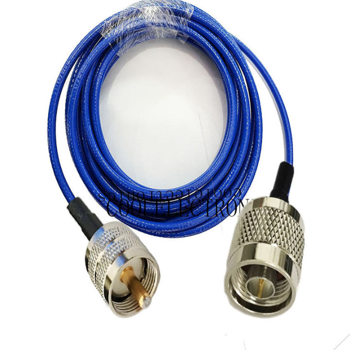 Blue Soft RG142 N Male to UHF PL259 male RF Crimp Coax Pigtail Connector Cable 10/15/20/30/50cm 1/2/3/5/10M